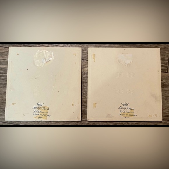 HAND-PAINTED IN HOLLAND -THE PHARMACIST & THE PASTEIBACKEN Large Tiles - Picture 4 of 8